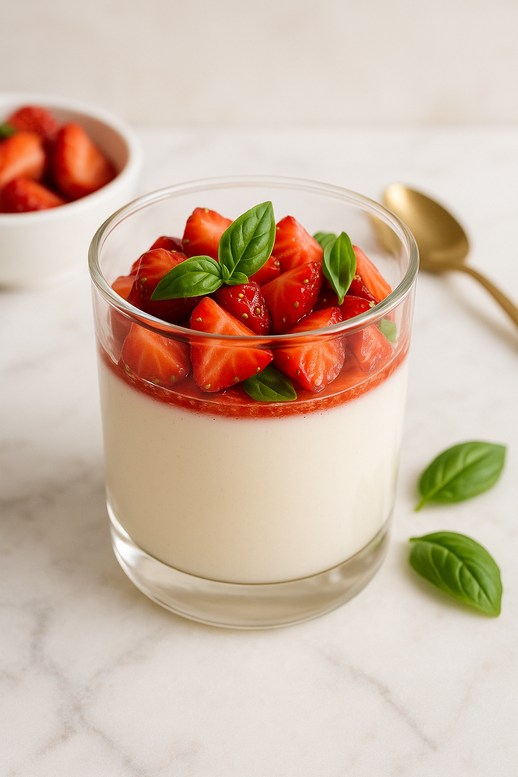 Panna cotta fraises basilic : bienfaits circulation